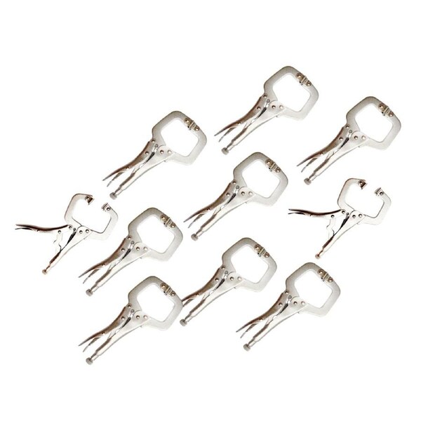 10pc Heavy Duty Steel C-Clamps 6" Mig Welding Locking Plier Vice Grip