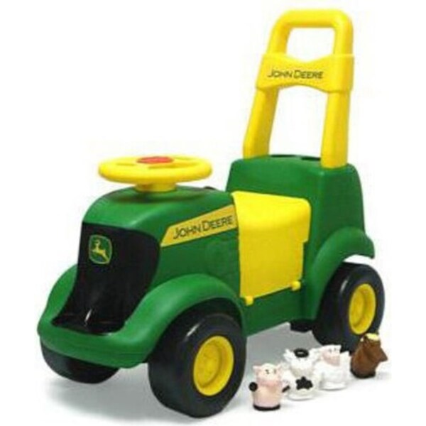 John Deere Kids Ride-On Tractor Push Wheel 3 in 1 Children Riding Toy w Sounds