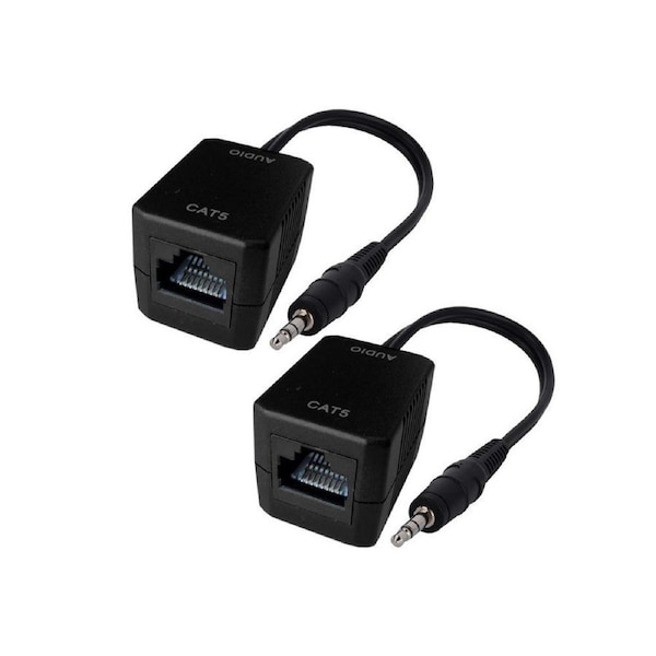 3.5mm AUX Stereo Cat6 Cat5e Extender Audio Over Ethernet RJ45 Cable up to 75m
