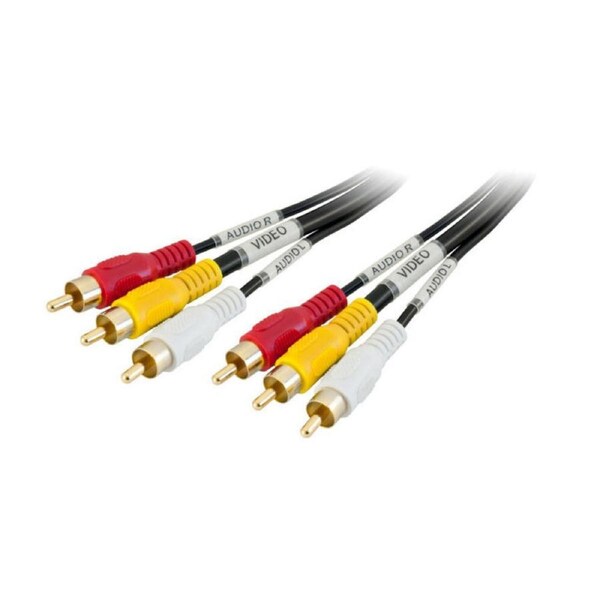 Pro2 15m RCA Composite Video Audio AV Lead/Cable for DVD Projectors AV Receiver