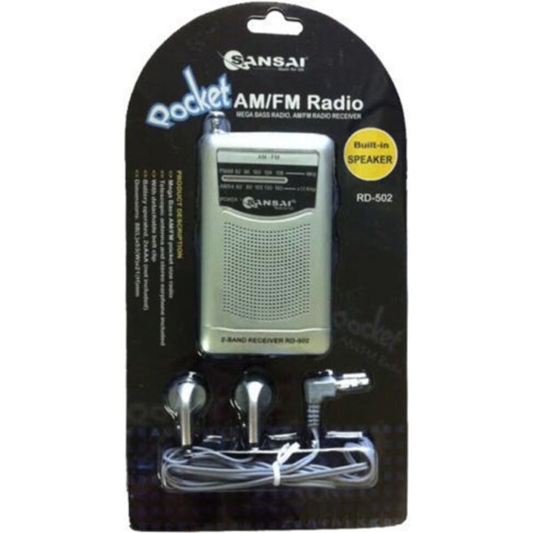 Portable Pocket AM FM Radio Speaker/Telescopic/Antenna/earphone plug jack 3.5mm