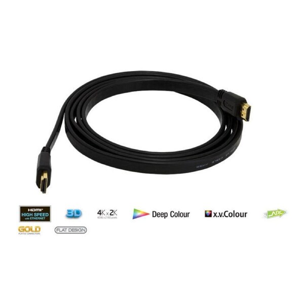 Pro2 HLVF2 2M Hdmi Cable Contractor Series High Speed With Ethernet - Flat Lead