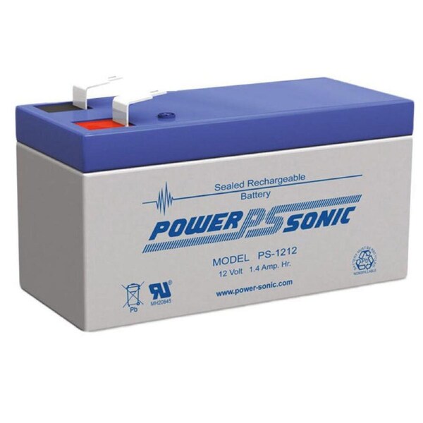 Power Sonic PS1212 12V 1.4Amp SLA Rechargeable Battery F1 Terminal Sealed Lead A