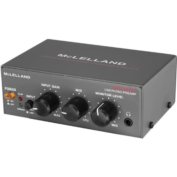 Mclelland Phono Preamp With Line In Usb Rip and Gain Control RIAA Standard