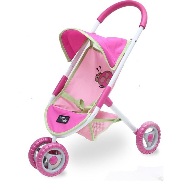 Valco 56cm Baby Like Mum Doll Pram/Mini Stroller Toy/Kids/Children/Ladybug/Pink