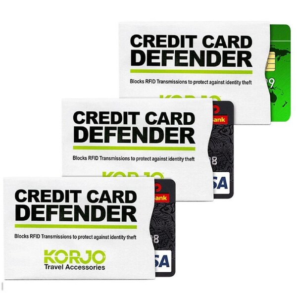 3pk Credit/Smart Card Defender RFID Shield/Shielding Theft Protection Security