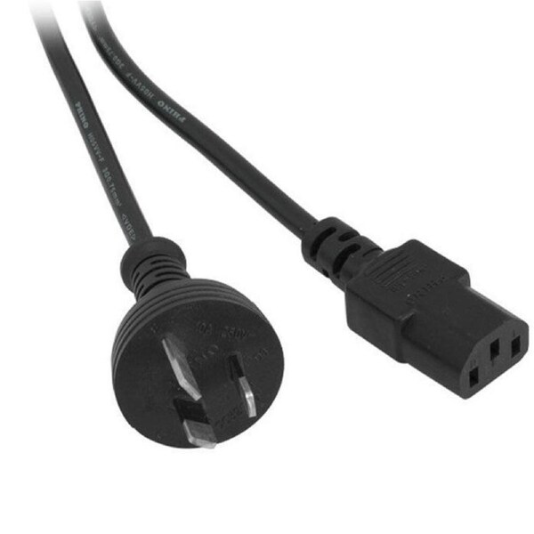 1m IEC Power Lead IEC-C13 Appliance Cord 3 Pin AU Plug 10A Laptop Black