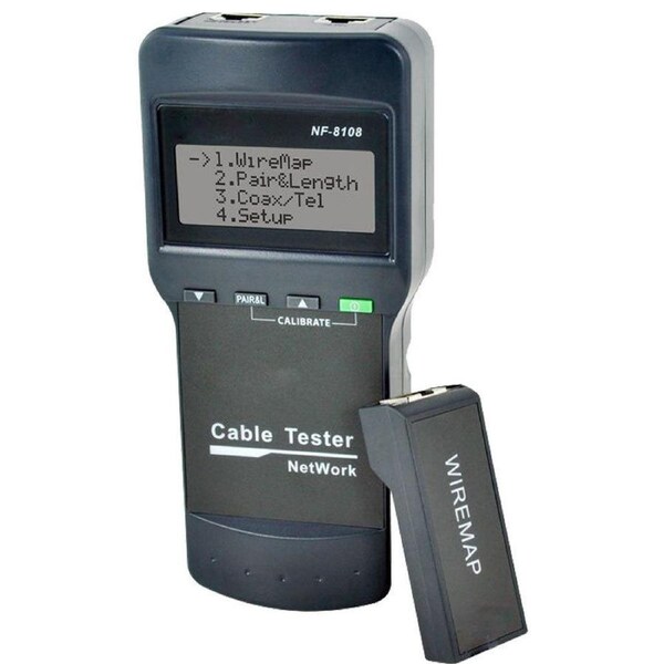 Doss NF8108 RJ45 LAN Cable Tester Length Faults Locator Remote Identifier LCD