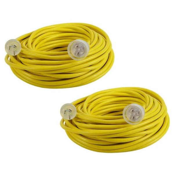 2PK Sansai 20m Heavy Duty Extension Cord/Lead Light Indicator Indoor/Outdoor