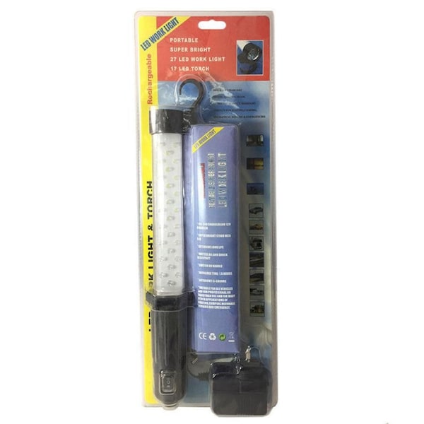 LED Work Light/Torch Rechargeable Swivel Hanging Hook Inspection/Emergency Lamp