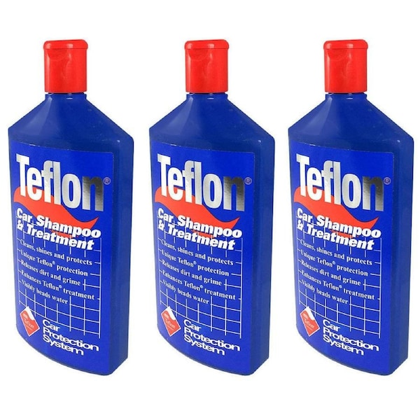 3PK Teflon Car Shampoo Treatment 500ml Vehicle Wash/Soap/Polish Clean/Protection