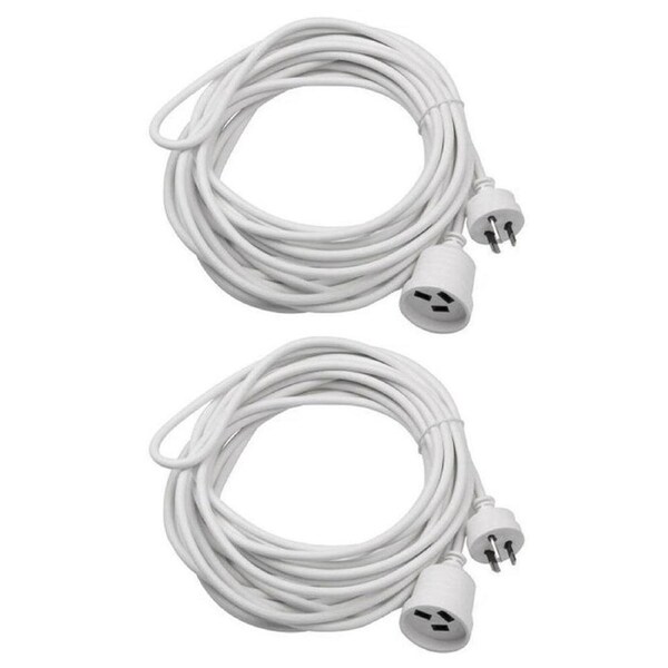 2PK Sansai 3M Power Extension Cord/Lead 10A/240V/2400W Max Home/Office AU 3-Pin