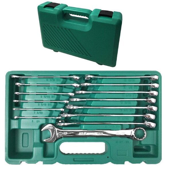 NLZ 14pc Combination Wrench Set Metric 6-19mm Offset Multi Fit Spanner/Tools