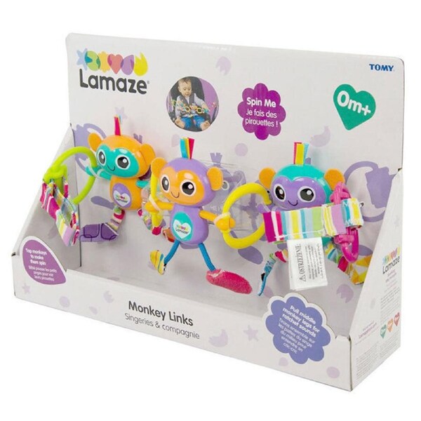 Lamaze Monkey Links Baby/Infant/Newborn Toy/Play Hanger for Car Seat/Stroller