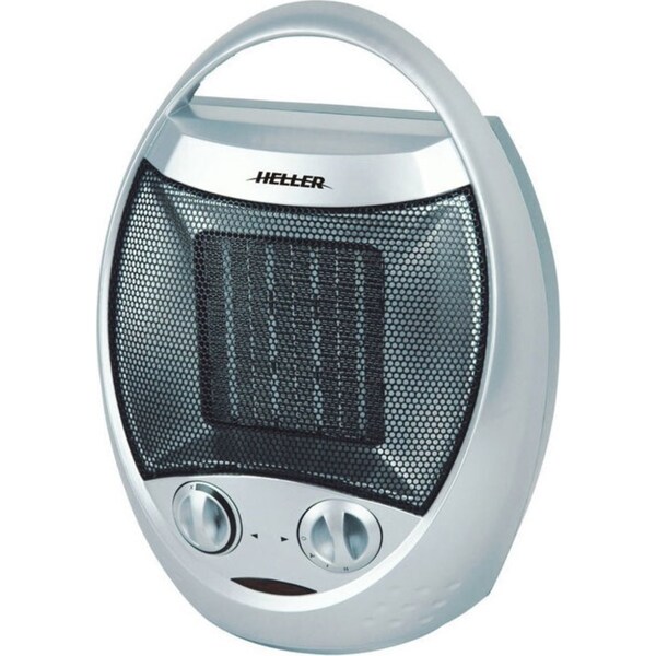 Heller HCFH1577A 1500W Portable Ceramic Upright Fan Heater /Desk/Floor/Silver
