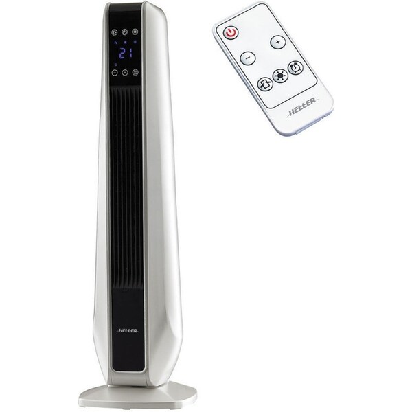 Heller 2400W Ceramic Tower Heater w/ Remote/Touch Screen/Thermostat/LED Display