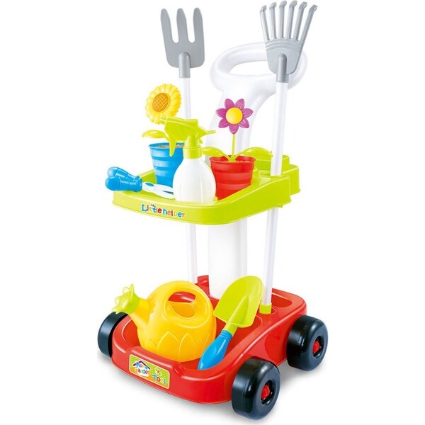 Kids Pretend Play Gardening Trolley Set Toddler Tools Toy/Game Garden/Plants