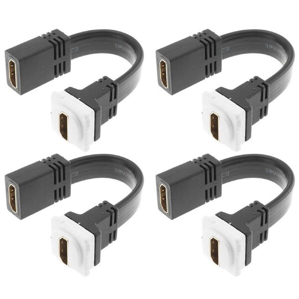 4x PRO2 Flexible Hdmi To Hdmi Female Cable Insert for Clipsal Wall Plate 05Bc6T