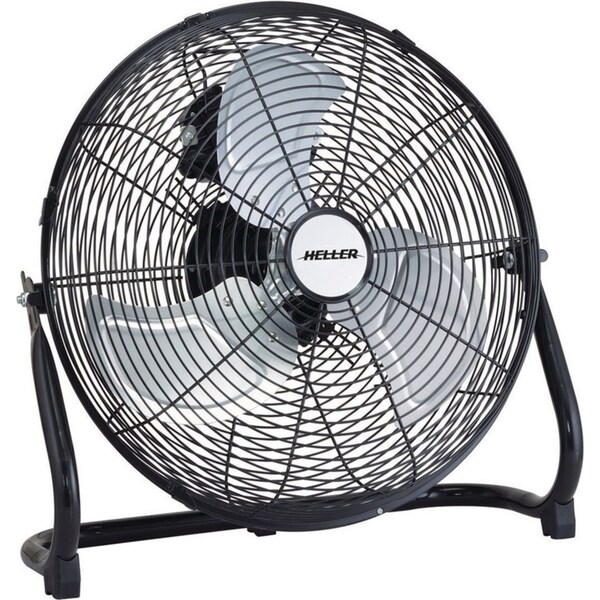 Heller 40cm Floor/Desk High Velocity Air Cooler Fan/Cooling/Circulator - Black