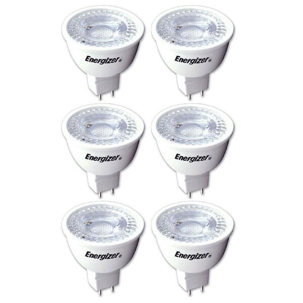 6pc Energizer LED GU5.3/MR16 5W/350LM Warm White Light Bulb/Lightbulb 35W