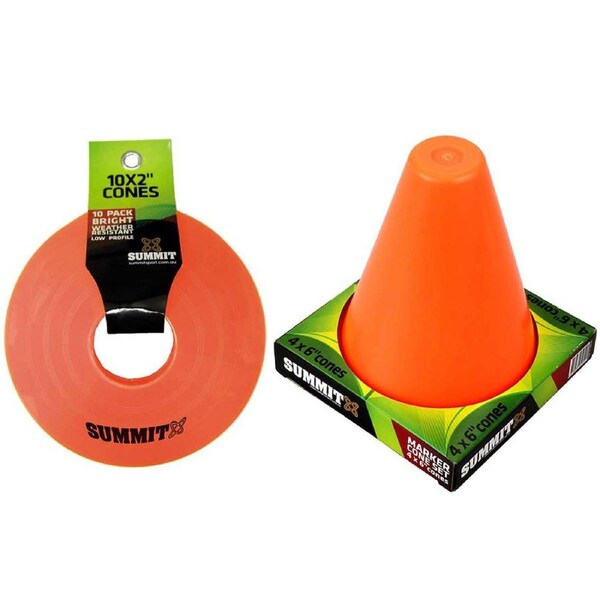 Summit Global 14pk Marker Cones 2"/6" Orange Soccer Football Sport Training