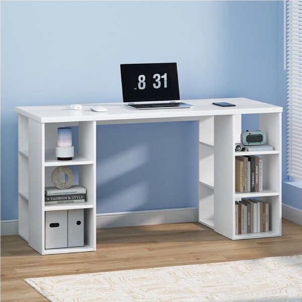 Artiss Computer Desk Laptop Desks Bookshelf White 150cm