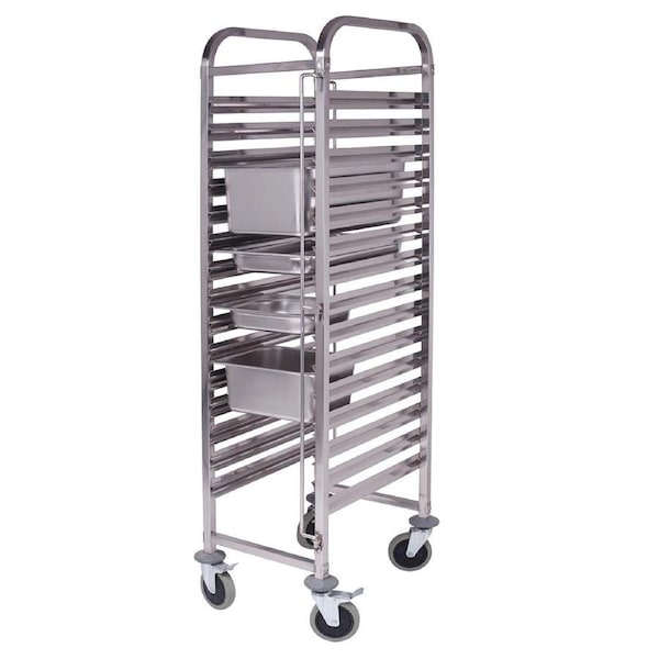 SOGA 15 Tier Stainless Steel Gastronorm Bakery Trolley GN 1/1