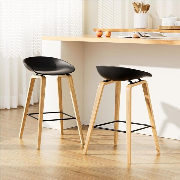 2x Artiss Bar Stools Wooden