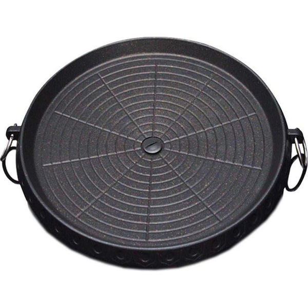 SOGA Portable Korean BBQ Butane Gas Stove Stone Grill Plate Non Stick Coated Round