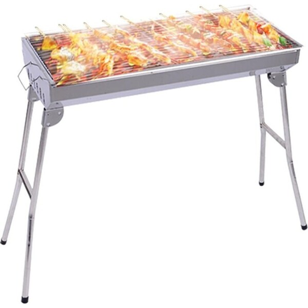 SOGA Skewers Grill Portable Stainless Steel Charcoal BBQ Outdoor 6-8 Persons
