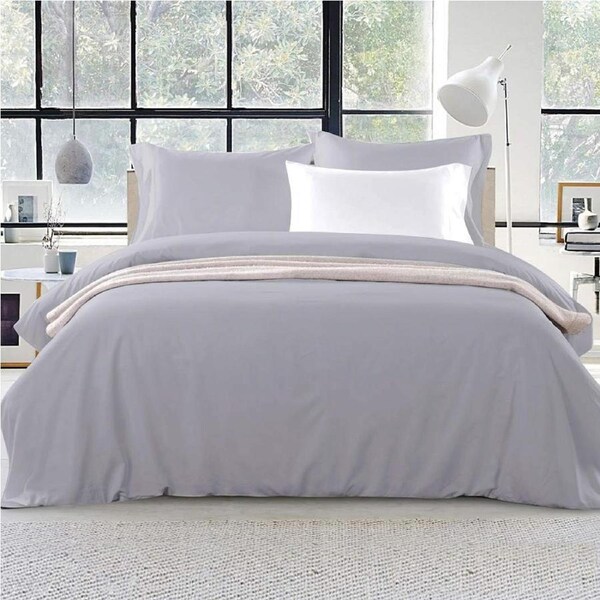 3pcs Giselle Quilt Cover Set Classic Grey Super King