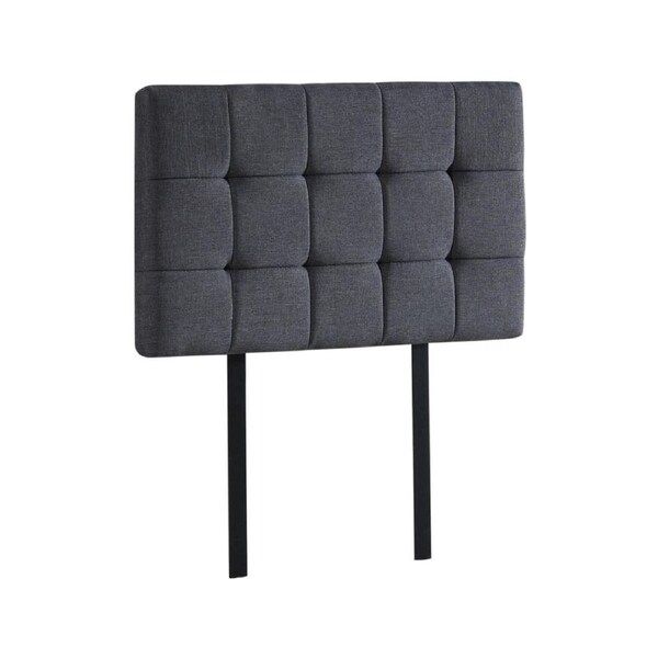 Linen Fabric Single Bed Deluxe Headboard Bedhead - Grey