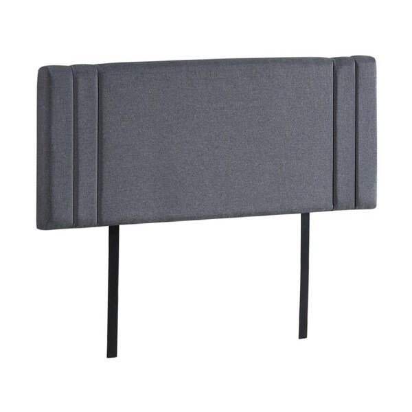 Linen Fabric Double Bed Deluxe Headboard Bedhead - Grey
