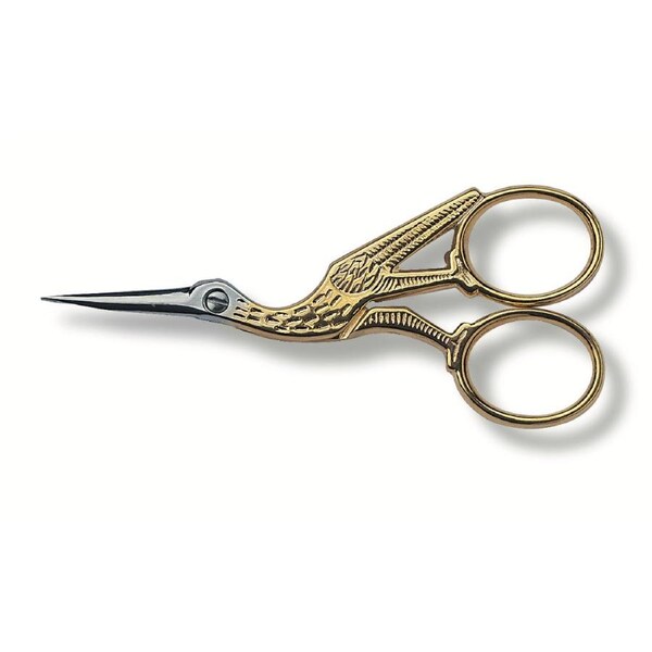 Victorinox Stork Embroidery 16cm Scissors Gold Plated - 8.1040.16