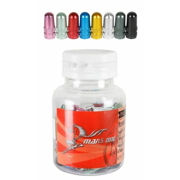 100 Bicycle Presta Valve Alloy Caps