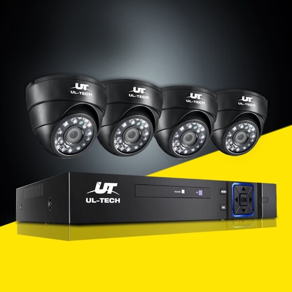 UL-TECH 1080P Home Security Camera System 4 Channel DVR with 4 Dome Cameras