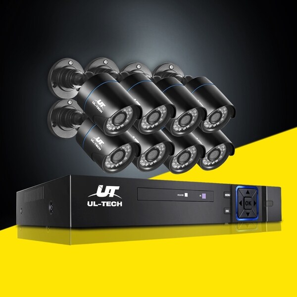 UL-TECH 1080P Home Security Camera System 8 Channel DVR with 8 Bullet Cameras