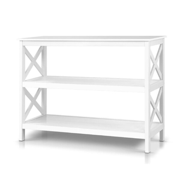 3-tier Artiss Console Table White Polly