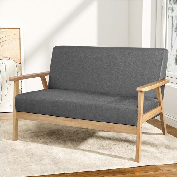 Artiss Armchair Accent Lounge Chair Loveseat Grey