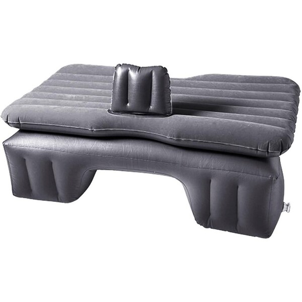 SOGA Inflatable Car Mattress Portable Travel Camping Air Bed Rest Sleeping Bed Grey