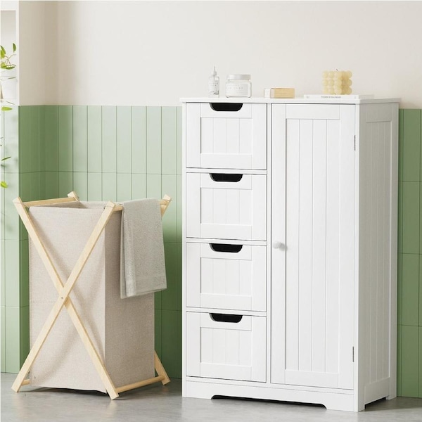 83cm Artiss Bathroom Storage Cabinet Storage Drawers White