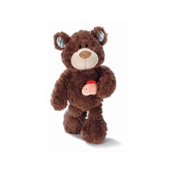 Nici Classic Bear Brown with Fish 35 cm Plush