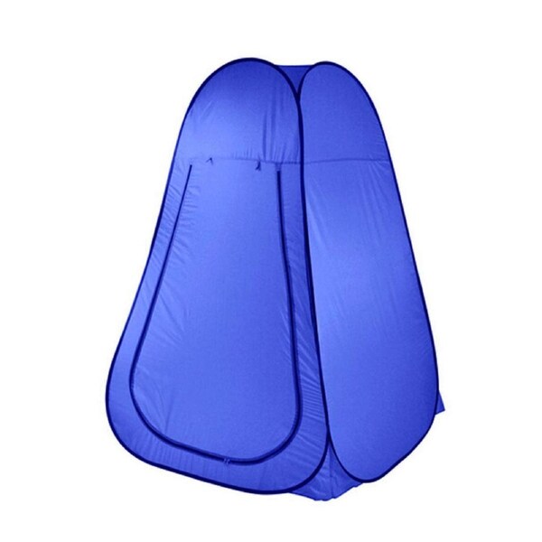 Pop Up Camping Shower Toilet Tent Outdoor Privacy Portable Change Room Shelter - blue