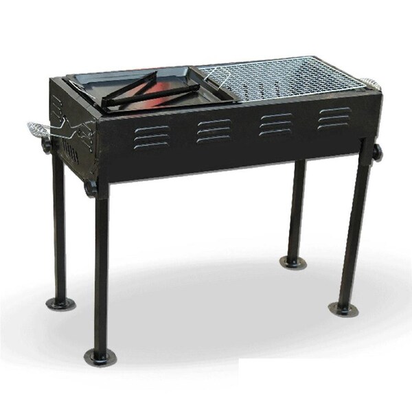 Portable Outdoor Mangal BBQ Grill Charcoal Shish Kebab Shashly Picnic Camping