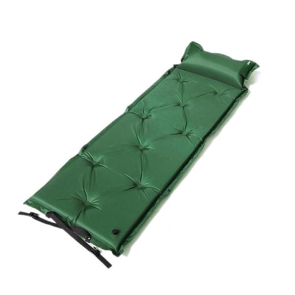 Self Inflating Mattress Camping Hiking Airbed Mat Sleeping with Pillow Bag Camp - green
