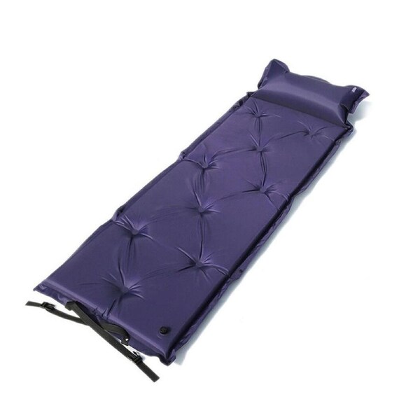 Self Inflating Mattress Camping Hiking Airbed Mat Sleeping with Pillow Bag Camp- navy