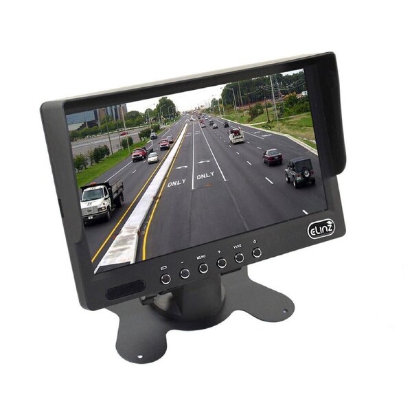 Elinz 7" Monitor HD 12V/24V with 2 AV inputs 4PIN advanced