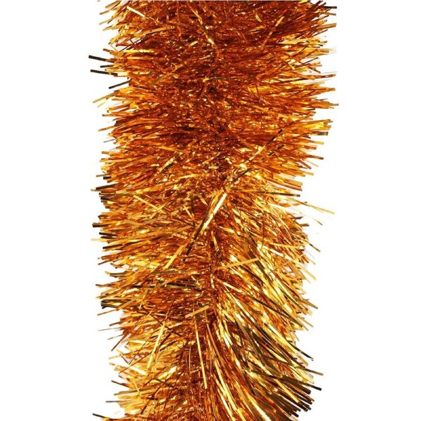 25m ORANGE Christmas Tinsel 150mm wide