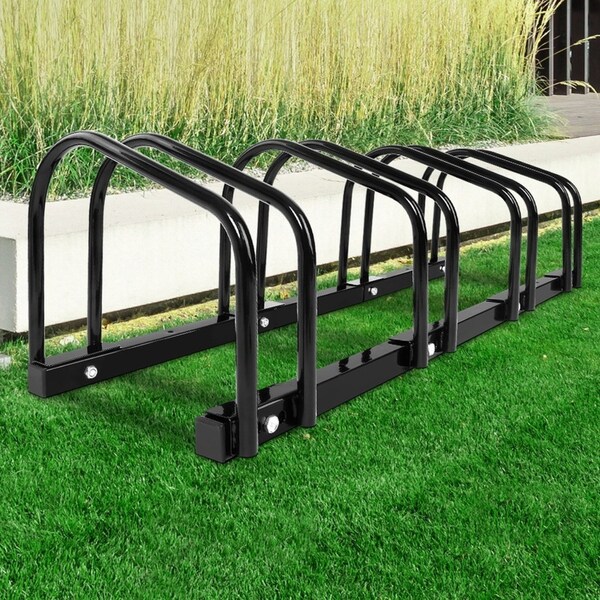 4 Bike Stand Rack Weisshorn Bicycle Storage Floor Parking Holder Cycling Black