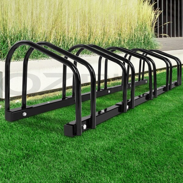 5 Bike Stand Rack Weisshorn Bicycle Storage Floor Parking Holder Cycling Black